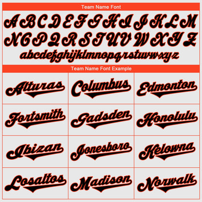 Custom White Black-Orange Authentic Baseball Jersey - Sky-Custom
