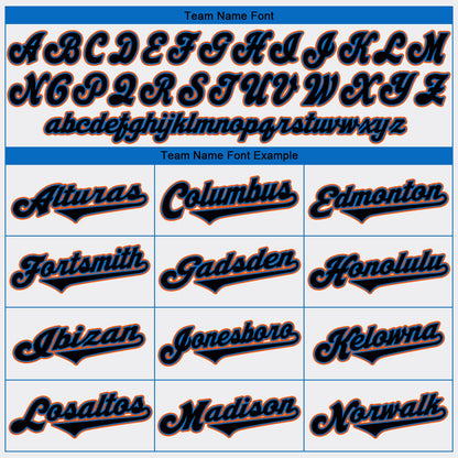 Custom White Black-Powder Blue Authentic Baseball Jersey - Sky-Custom