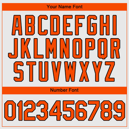 Custom White Orange-Black Authentic Baseball Jersey - Sky-Custom