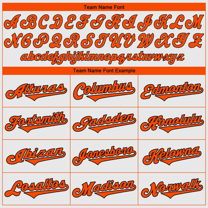 Custom White Orange-Black Authentic Baseball Jersey - Sky-Custom