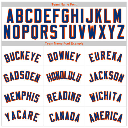 Custom White Royal Pinstripe Royal-Orange Authentic Baseball Jersey - Sky-Custom