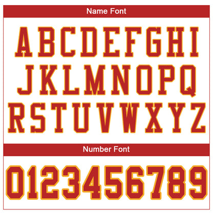 Custom White Scarlet-Gold Mesh Authentic Football Jersey - Sky-Custom