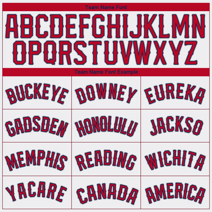 Custom White Red-Navy Authentic Baseball Jersey - Sky-Custom