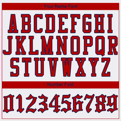 Custom White Red-Navy Authentic Baseball Jersey - Sky-Custom
