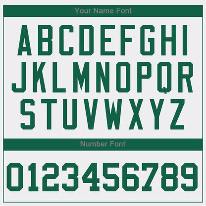 Custom White Kelly Green-Gray Authentic Baseball Jersey - Sky-Custom