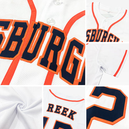 Custom White Black-Gold Authentic Baseball Jersey - Sky-Custom