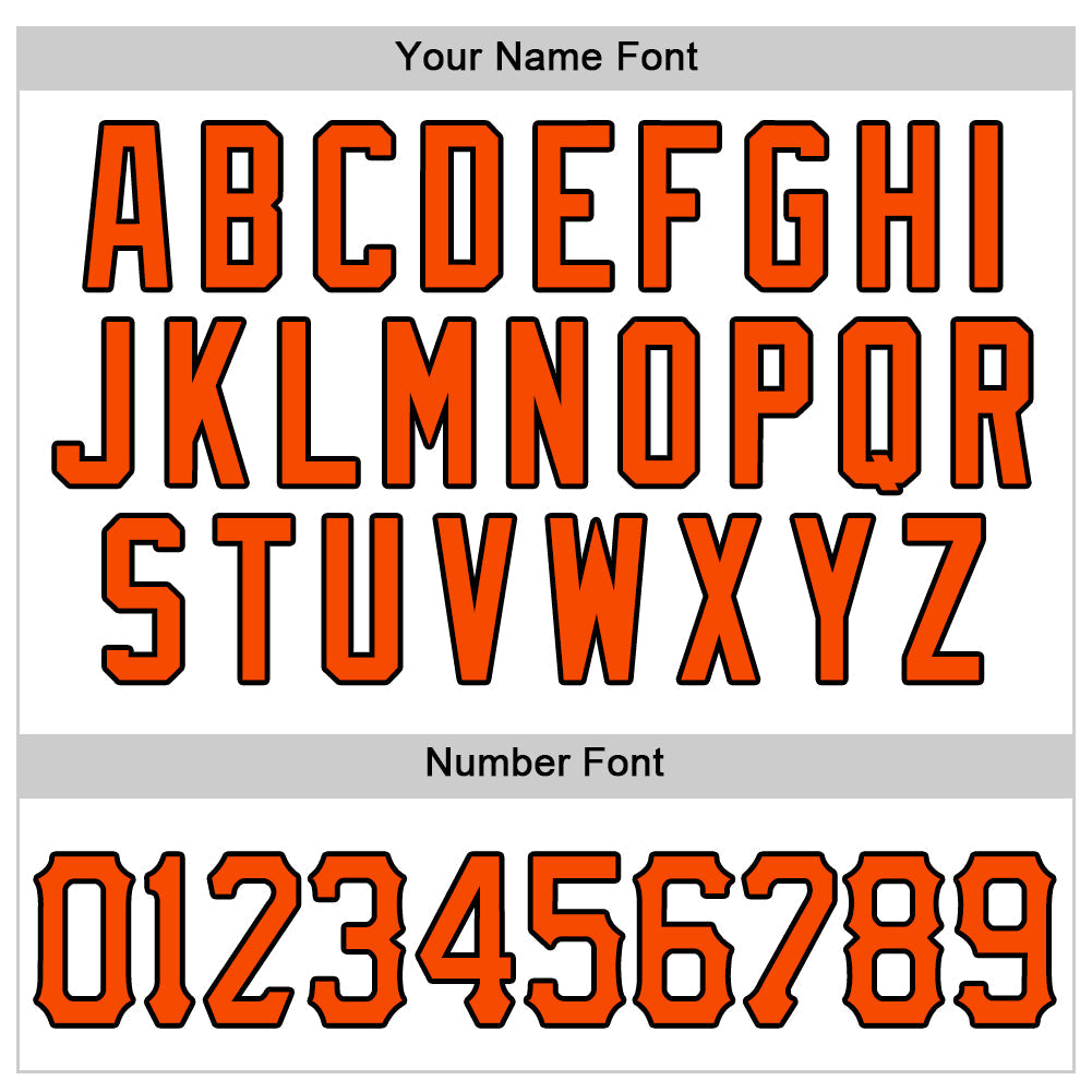 Custom White Orange-Black Authentic Baseball Jersey - Sky-Custom
