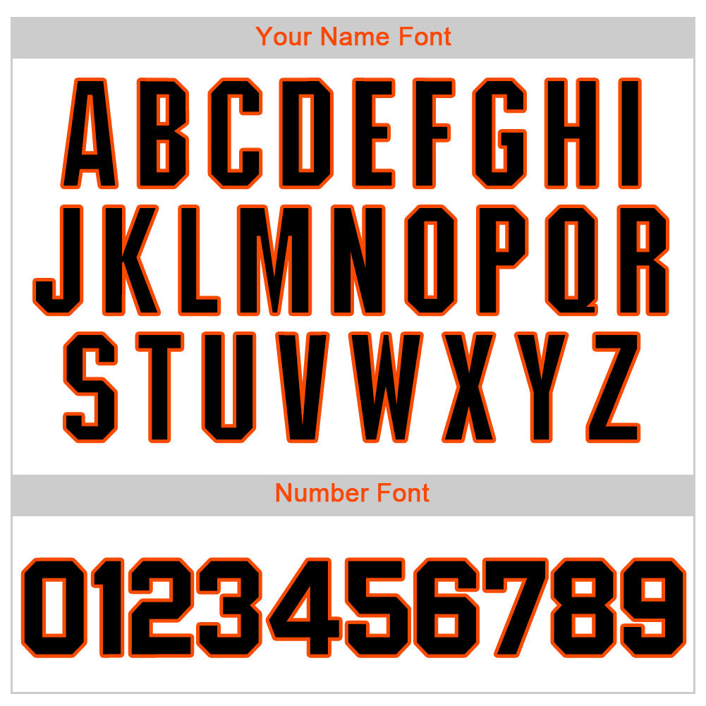 Custom White Black-Orange Authentic Baseball Jersey - Sky-Custom