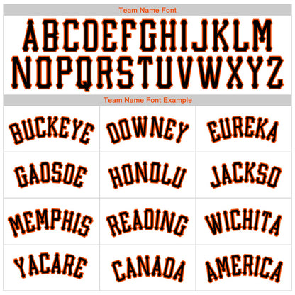 Custom White Black-Orange Authentic Baseball Jersey - Sky-Custom