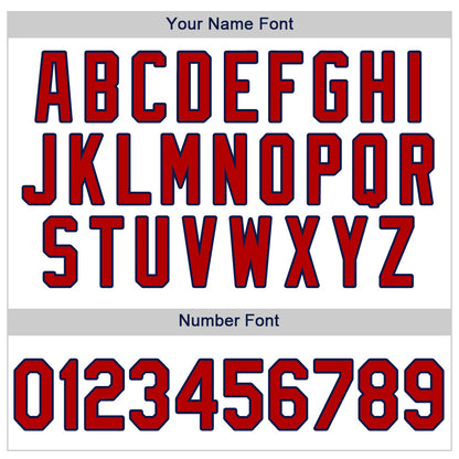 Custom White Red-Navy Authentic Baseball Jersey - Sky-Custom