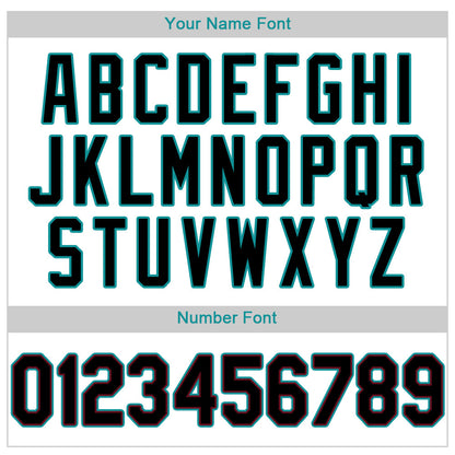 Custom White Black-Teal Authentic Baseball Jersey - Sky-Custom