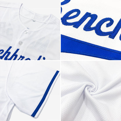 Custom White Black-Teal Authentic Baseball Jersey - Sky-Custom