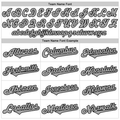 Custom White Gray-Black Authentic Baseball Jersey - Sky-Custom