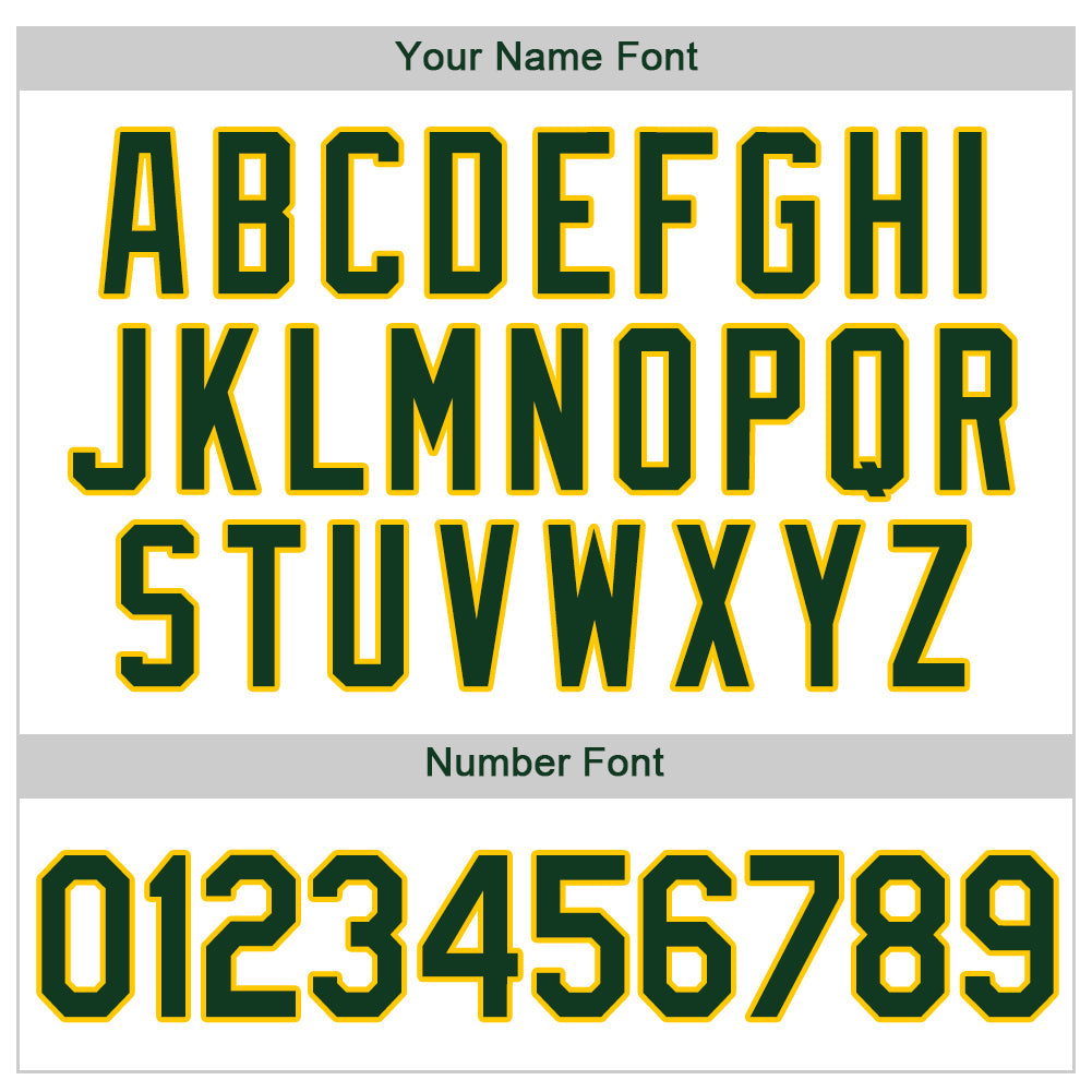 Custom White Green-Gold Authentic Baseball Jersey - Sky-Custom