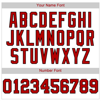 Custom White Red-Black Authentic Baseball Jersey - Sky-Custom