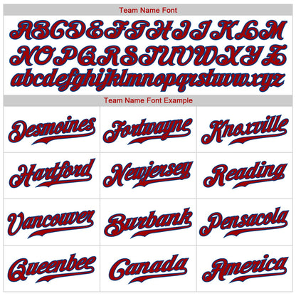 Custom White Royal Pinstripe Red-Royal Authentic Baseball Jersey - Sky-Custom