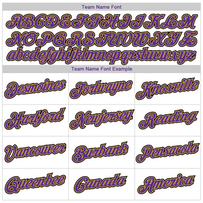 Custom White Purple-Old Gold Authentic Baseball Jersey - Sky-Custom