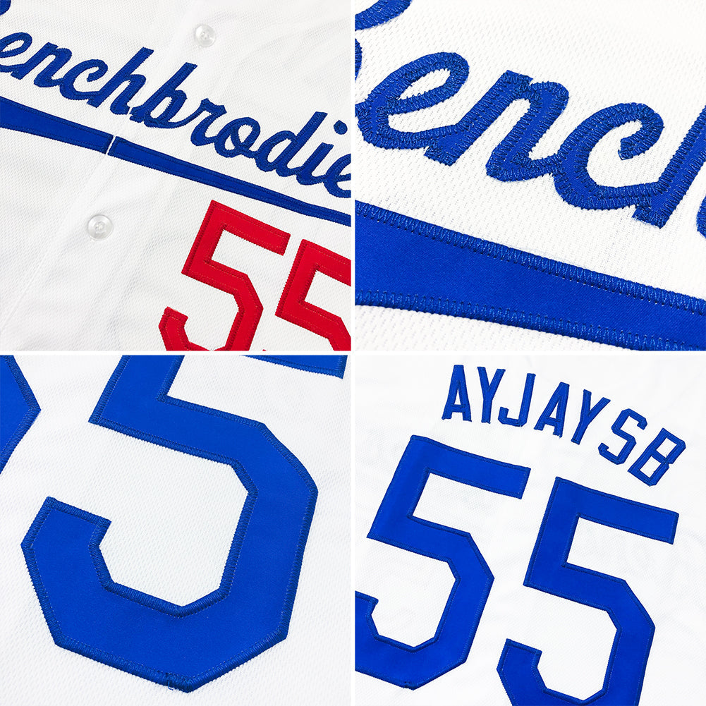 Custom White Navy Authentic Baseball Jersey - Sky-Custom