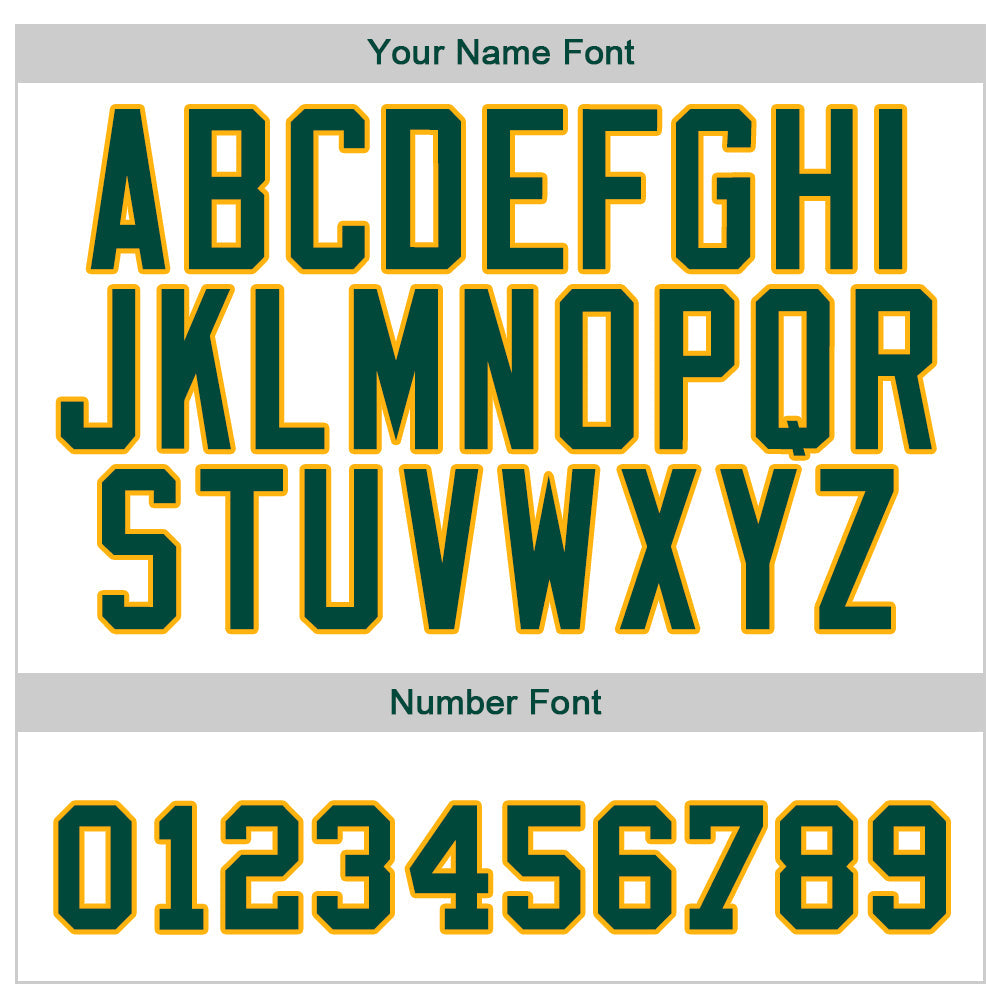 Custom White Green-Gold Authentic Baseball Jersey - Sky-Custom