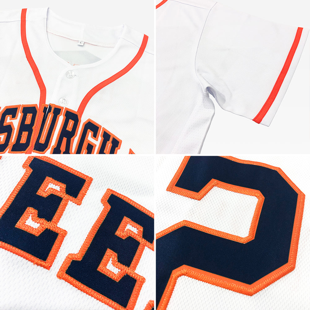 Custom White Green-Gold Authentic Baseball Jersey - Sky-Custom