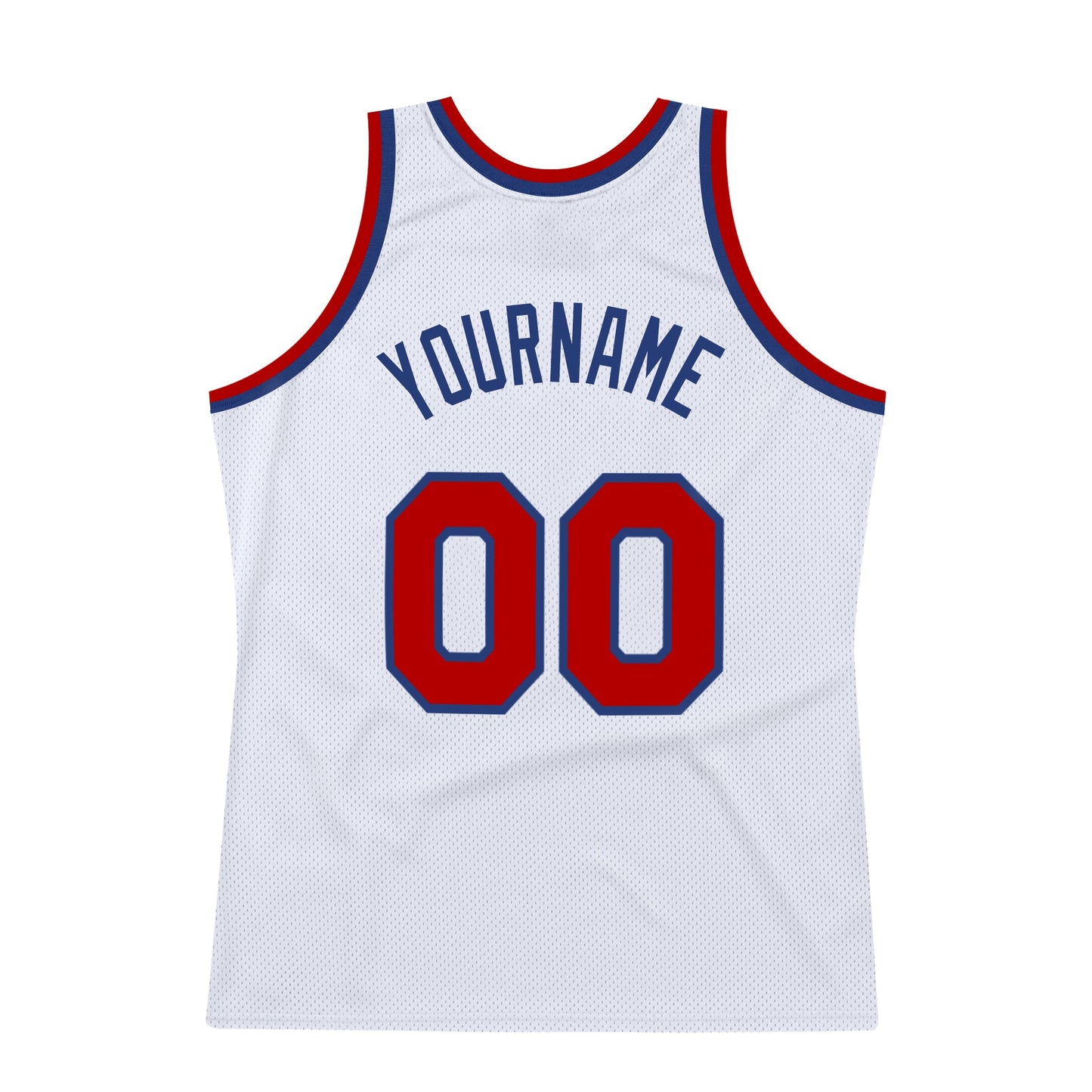 Custom White Red-Royal Authentic Throwback Basketball Jersey - Sky-Custom