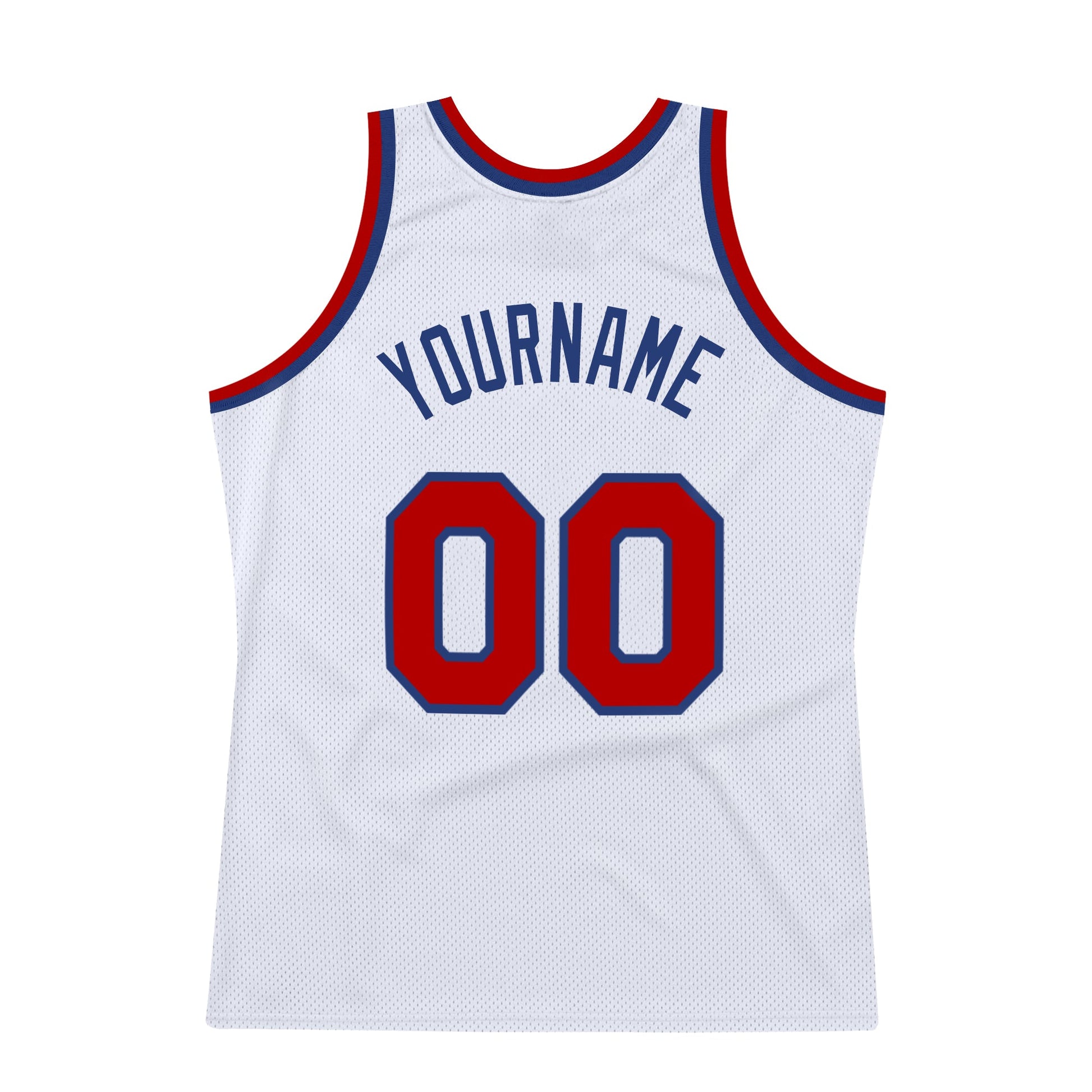 Custom White Red-Royal Authentic Throwback Basketball Jersey - Sky-Custom