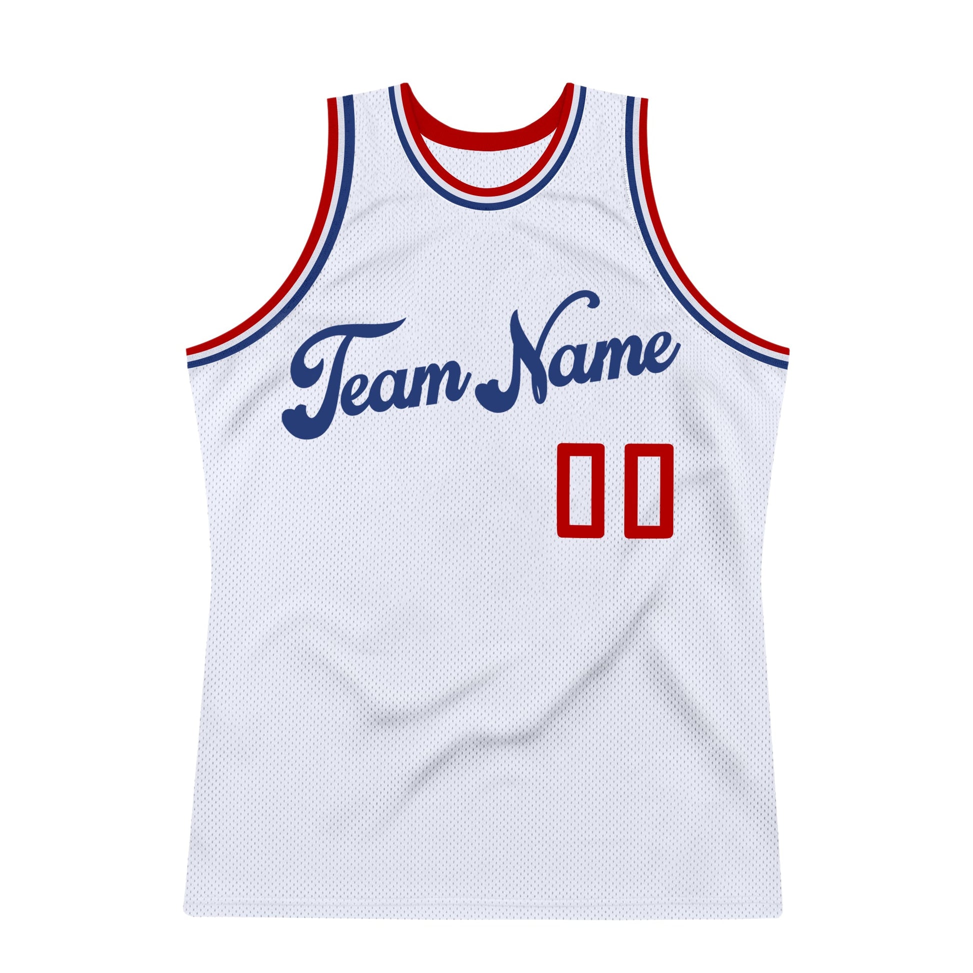 Custom White Red-Royal Authentic Throwback Basketball Jersey - Sky-Custom