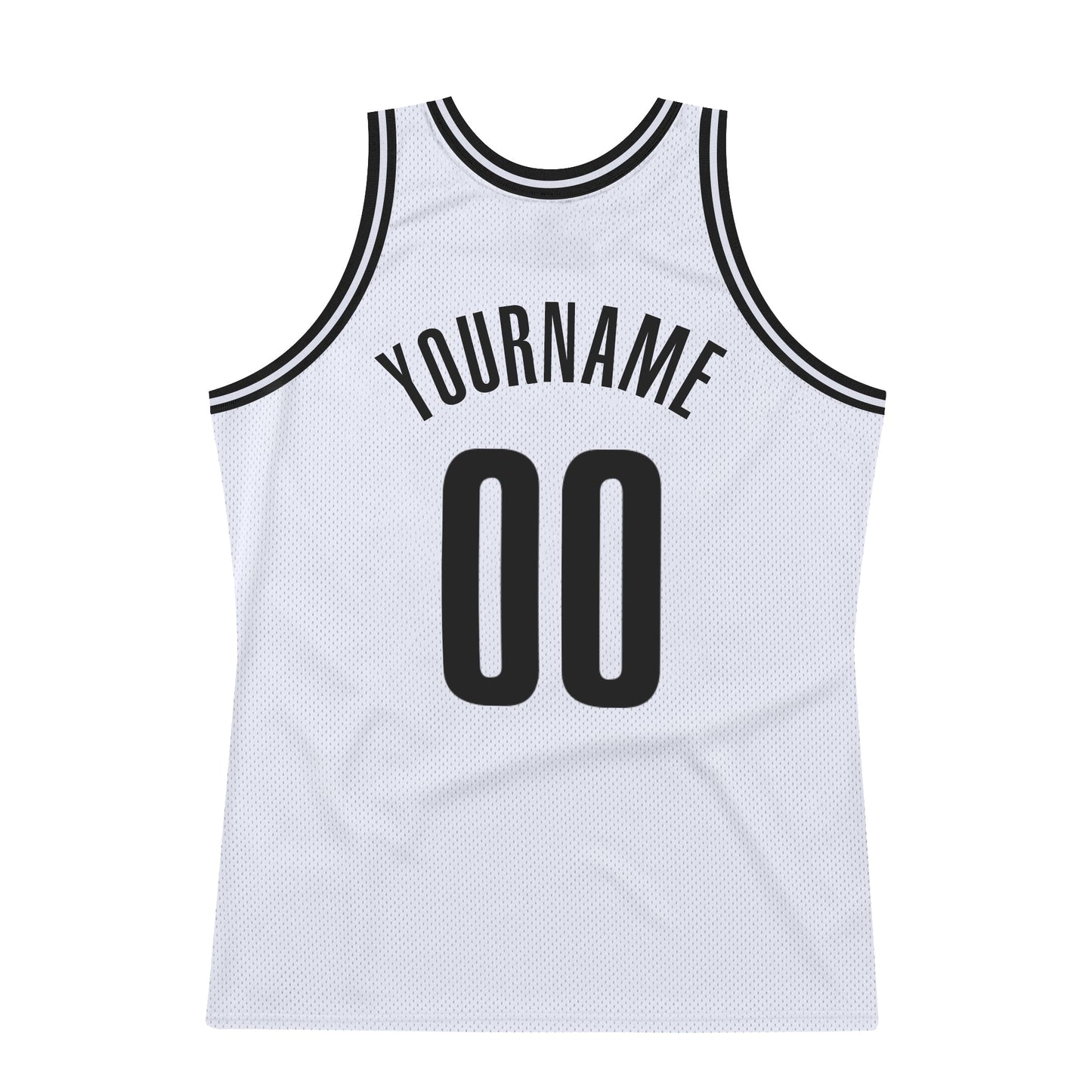 Custom White Black Authentic Throwback Basketball Jersey - Sky-Custom