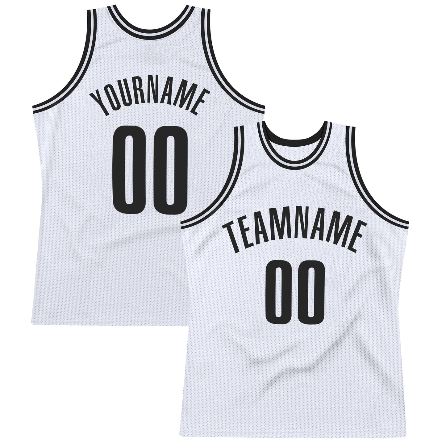Custom White Black Authentic Throwback Basketball Jersey - Sky-Custom