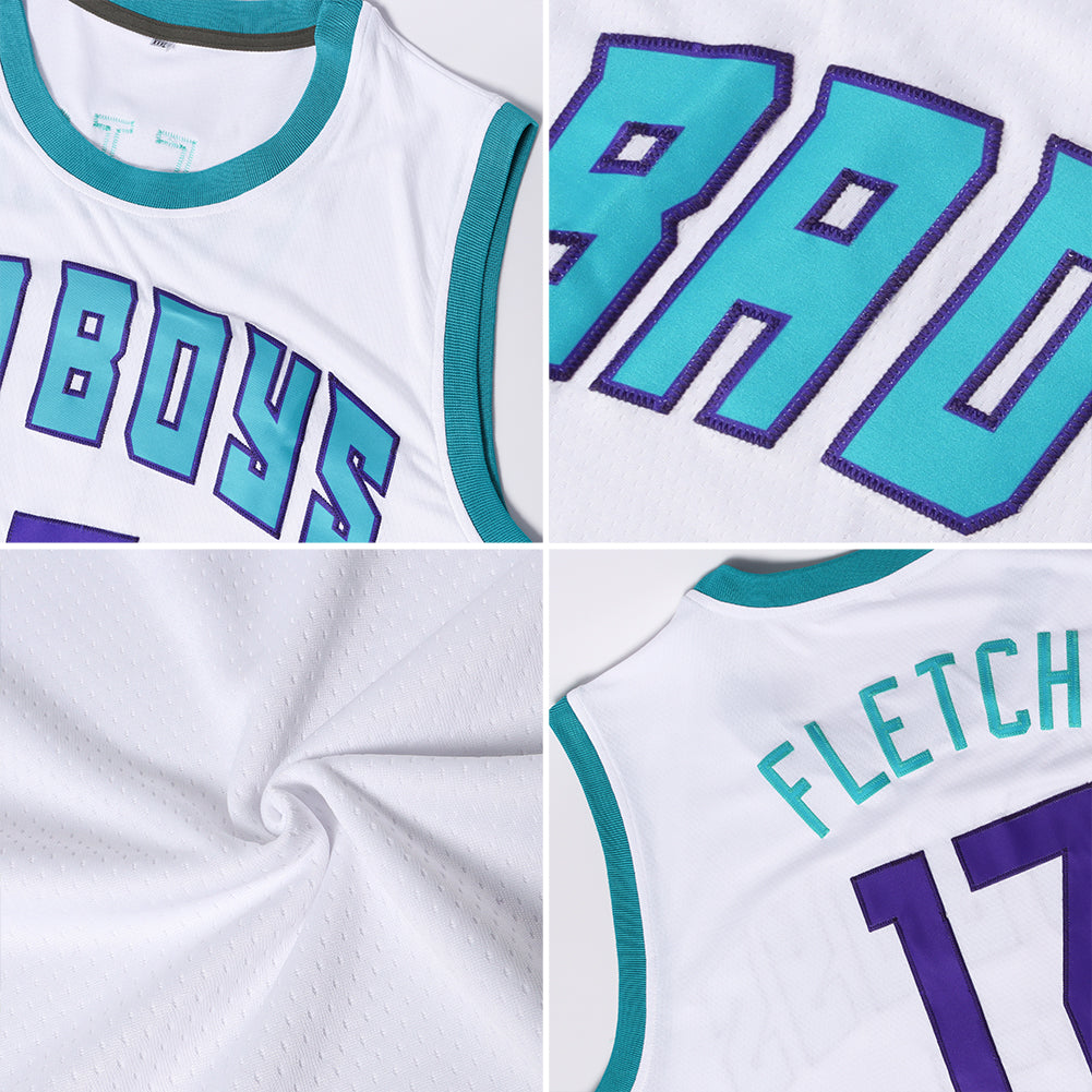 Custom White Royal-Gold Authentic Throwback Basketball Jersey - Sky-Custom