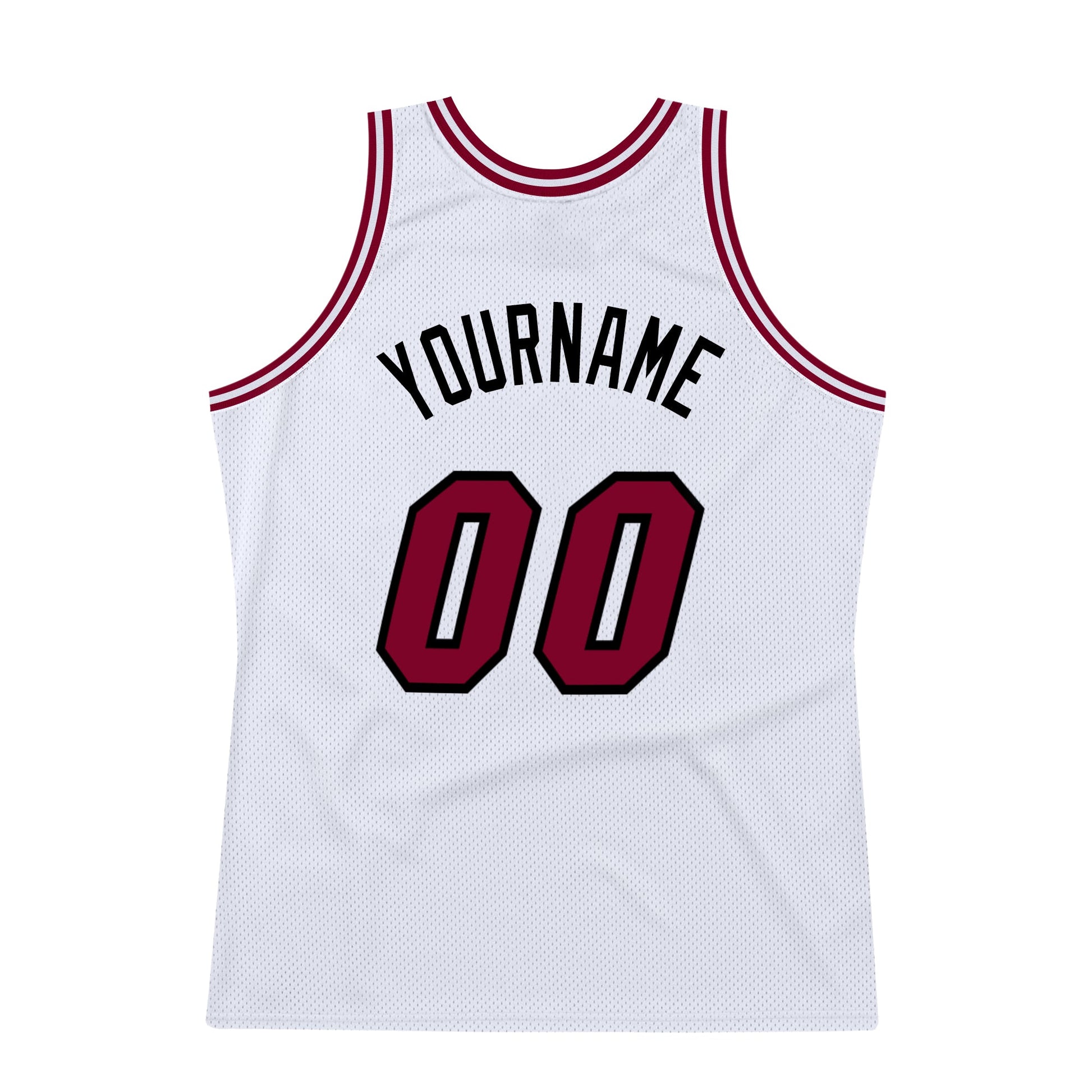 Custom White Maroon-Black Authentic Throwback Basketball Jersey - Sky-Custom