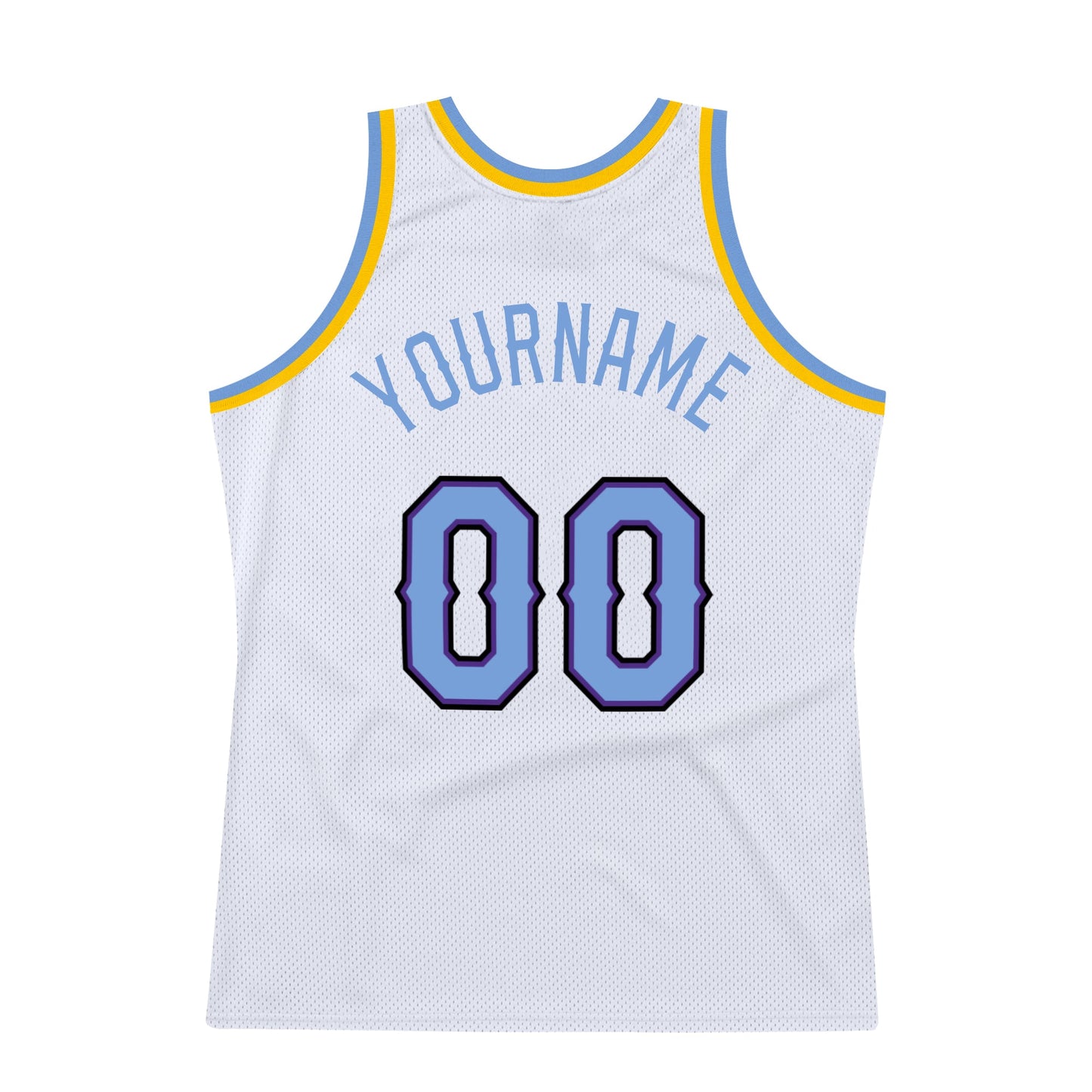 Custom White Light Blue-Purple Authentic Throwback Basketball Jersey - Sky-Custom