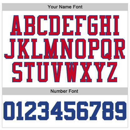 Custom White Royal-Red Authentic Throwback Basketball Jersey - Sky-Custom