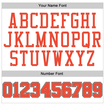 Custom White Orange-Gray Authentic Throwback Basketball Jersey - Sky-Custom