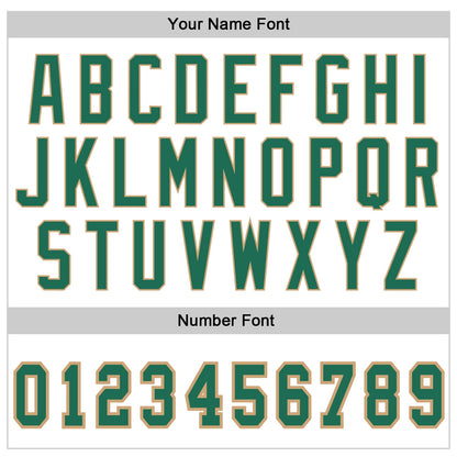 Custom White Kelly Green-Old Gold Authentic Throwback Basketball Jersey - Sky-Custom