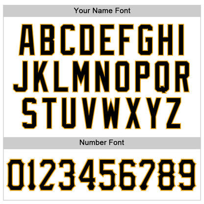 Custom White Black-Gold Authentic Baseball Jersey - Sky-Custom