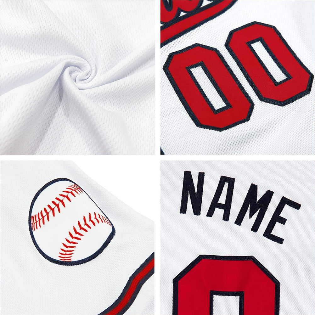 Custom White Black-Gold Authentic Baseball Jersey - Sky-Custom