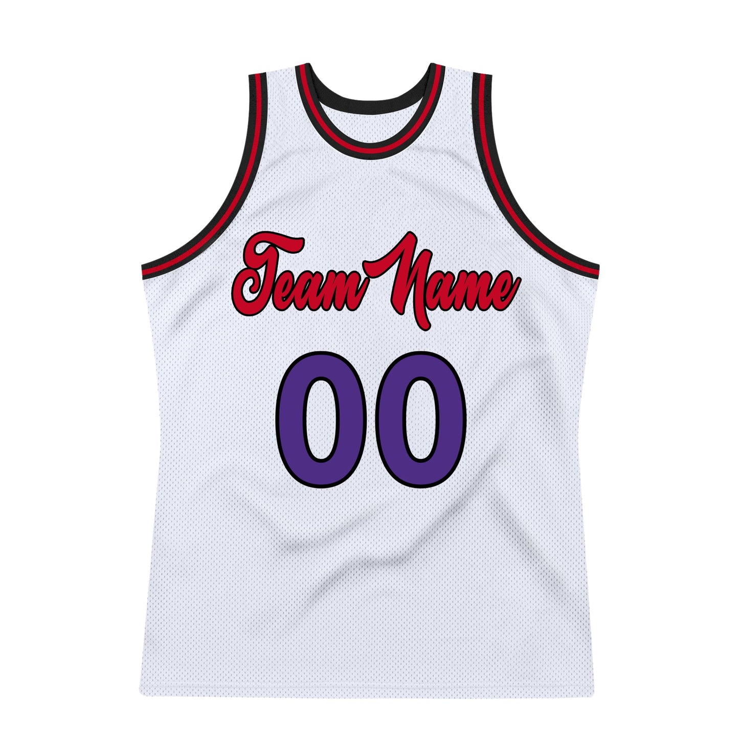 Custom White Purple-Red Authentic Throwback Basketball Jersey - Sky-Custom