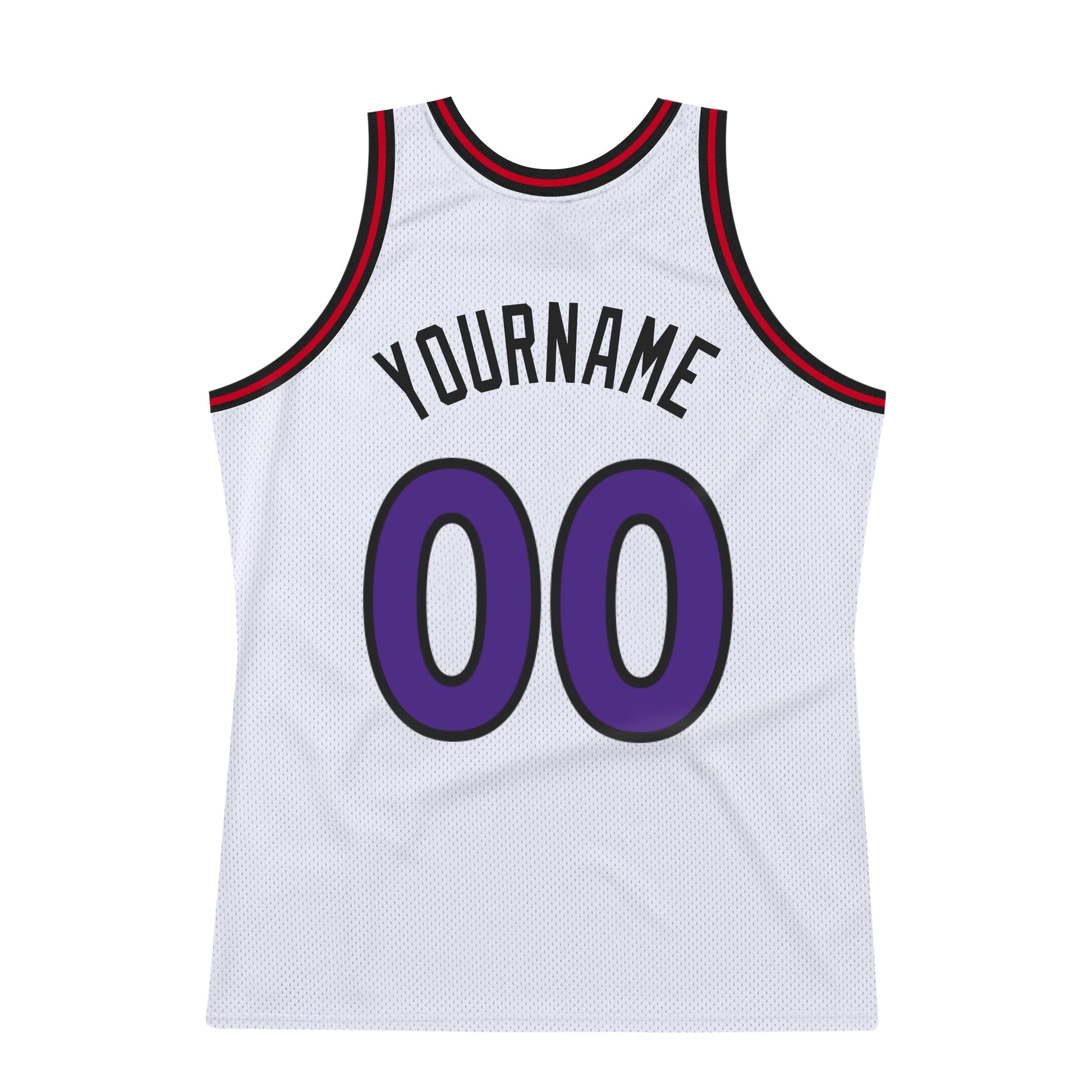 Custom White Purple-Red Authentic Throwback Basketball Jersey - Sky-Custom