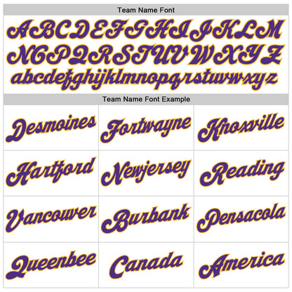 Custom White Purple-Gold Authentic Throwback Basketball Jersey - Sky-Custom