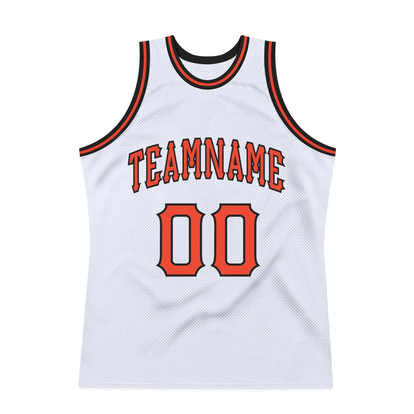 Custom White Orange-Black Authentic Throwback Basketball Jersey - Sky-Custom