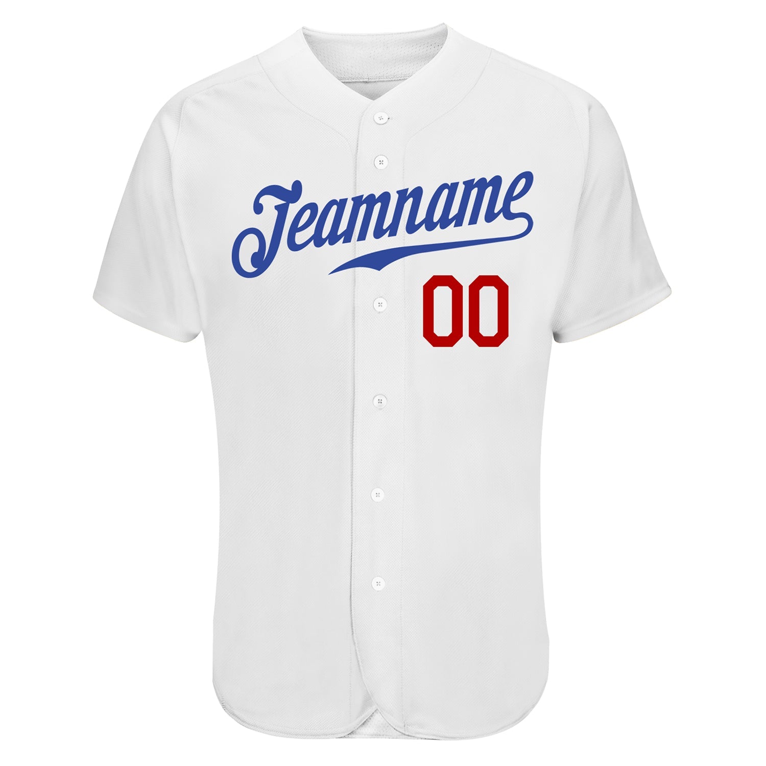 Custom White Royal-Red Authentic Skull Fashion Baseball Jersey - Sky-Custom
