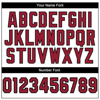 Custom White Cardinal-Black Mesh Authentic Throwback Football Jersey - Sky-Custom