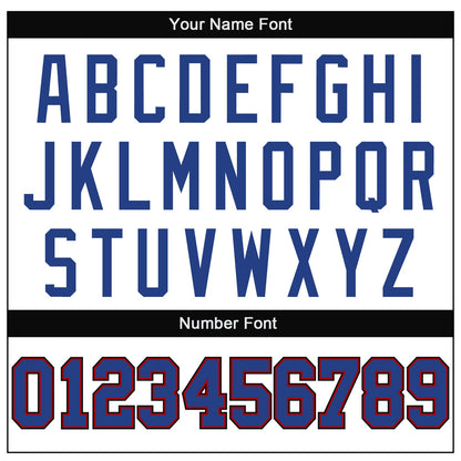 Custom White Royal-Red Mesh Authentic Throwback Football Jersey - Sky-Custom