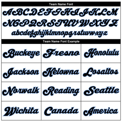 Custom White Black-Light Blue Mesh Authentic Throwback Football Jersey - Sky-Custom