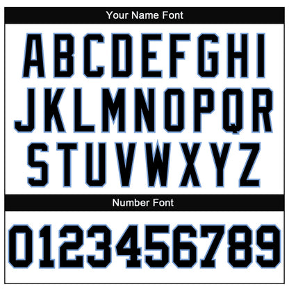 Custom White Black-Light Blue Mesh Authentic Throwback Football Jersey - Sky-Custom