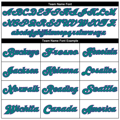 Custom White Purple-Aqua Mesh Authentic Throwback Football Jersey - Sky-Custom