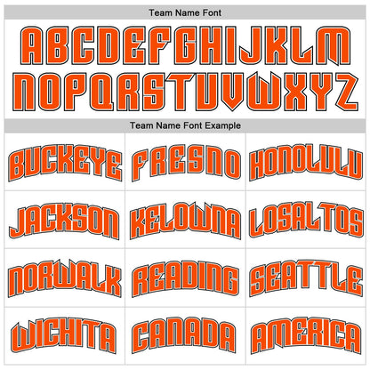 Custom White Orange Pinstripe Orange-Black Authentic Basketball Jersey - Sky-Custom