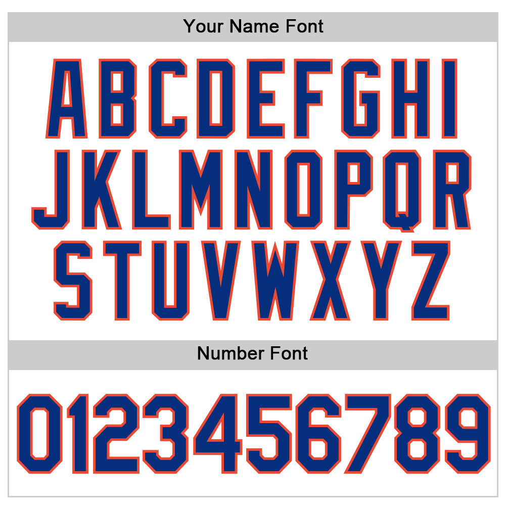Custom White Royal Pinstripe Royal-Orange Authentic Basketball Jersey - Sky-Custom