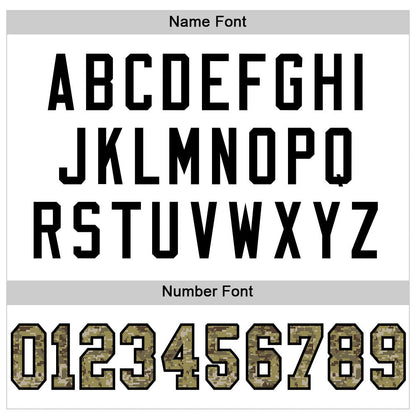 Custom White Camo-Black Mesh Authentic Football Jersey - Sky-Custom